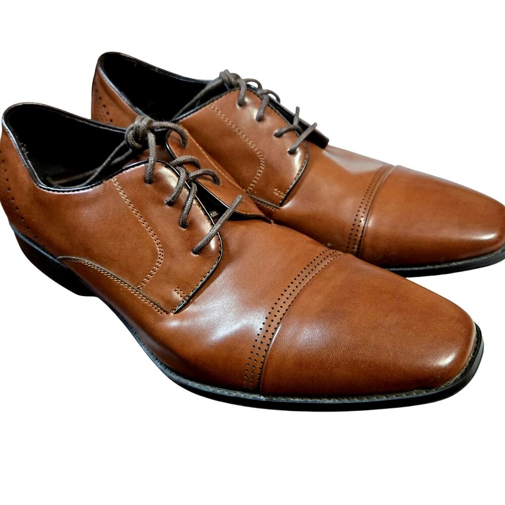 Men's 10.5 Brown Unlisted Dress Shoe Oxford Derby Brogues 10 1/2